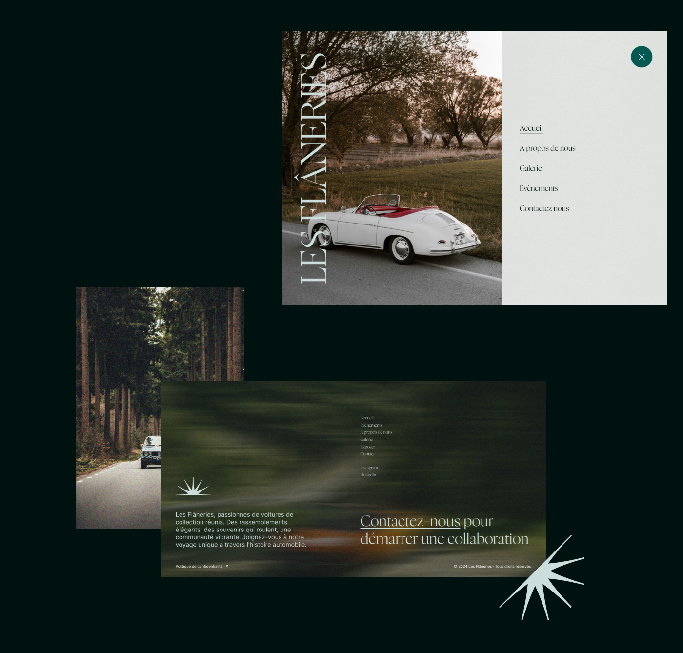 menu et footer du design system